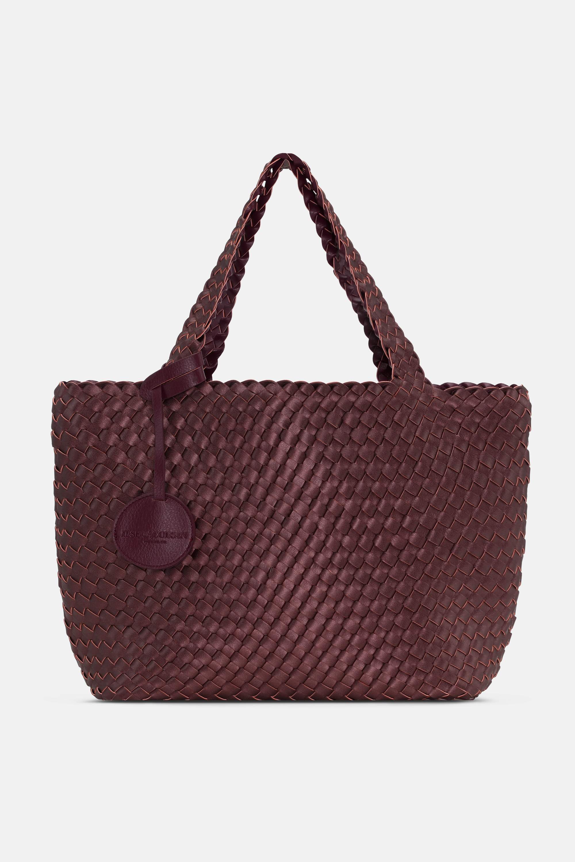 Tote Bag Flettet - Maroon Banner Ebony